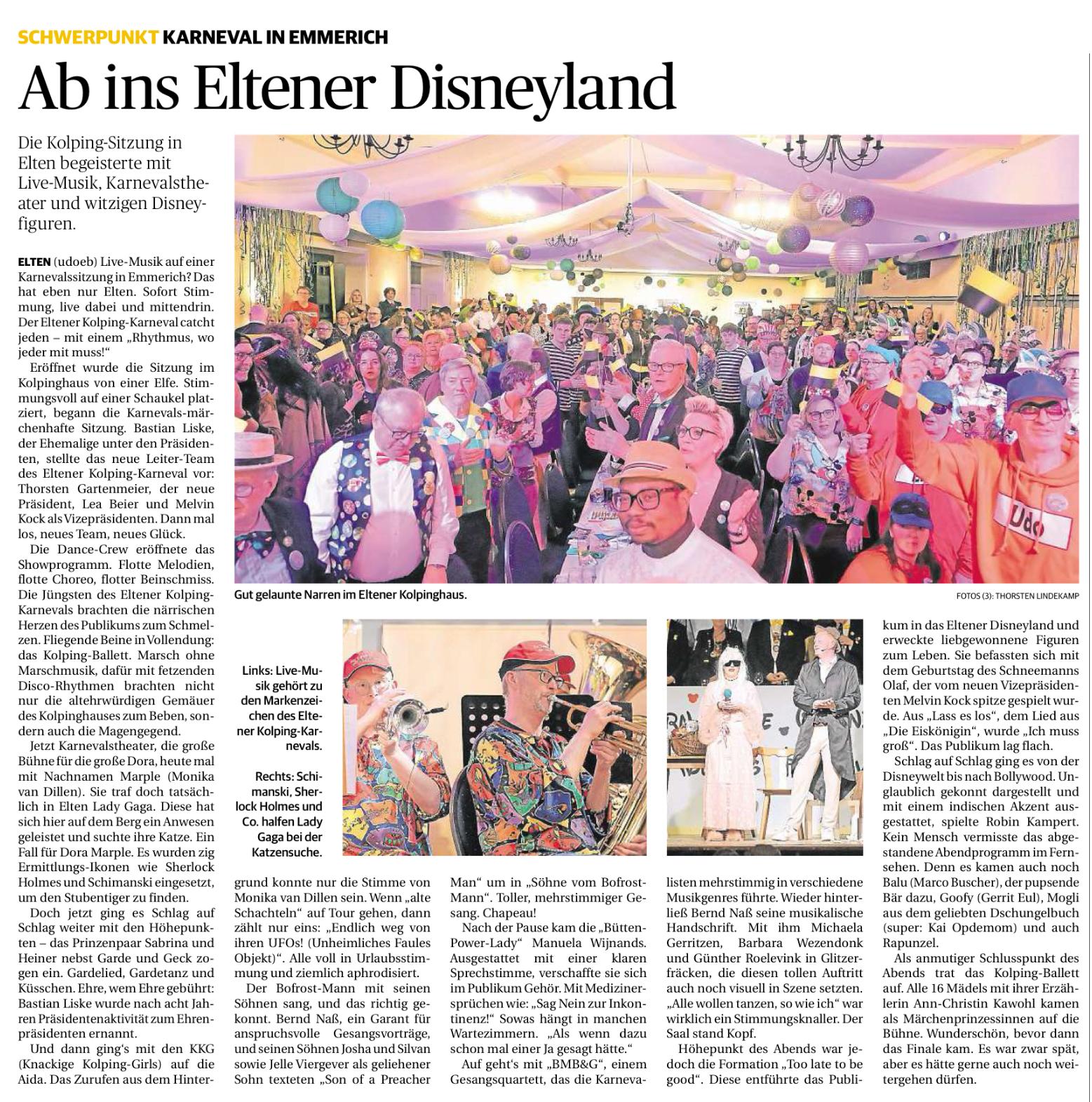 Artikel aus der NRZ vom 09.01.2024 2025 02 10 Artikel Rheinische Post